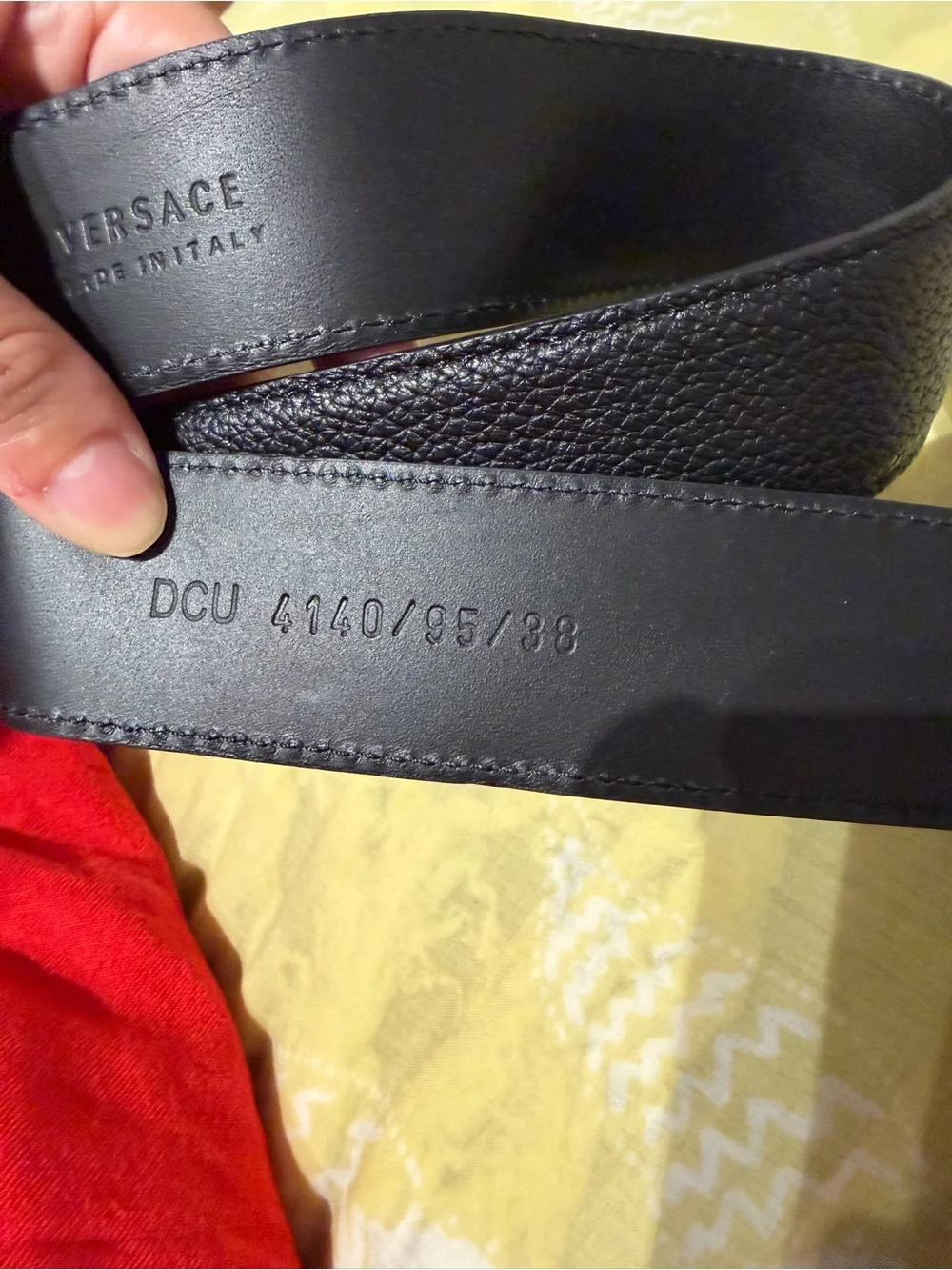 NWOT Versace Medusa Buckle Black Leather Belt Gold designer luxury 42” rare